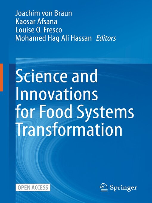 Title details for Science and Innovations for Food Systems Transformation by Joachim von Braun - Available